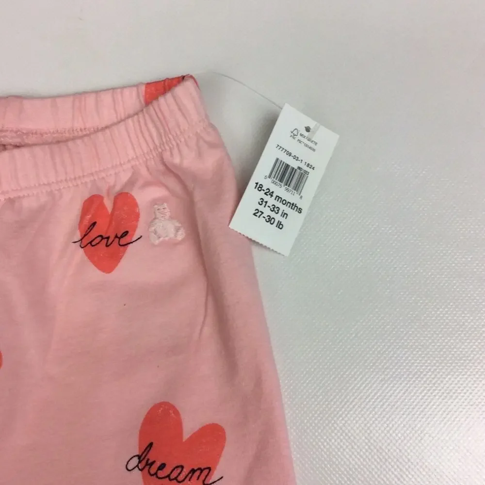Gap Girls Graphic and Heart Pants Sz 18-24 M